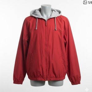 VINTAGE EDDIE BAUER  WINDBREAKER - HOODED & LINED - XS